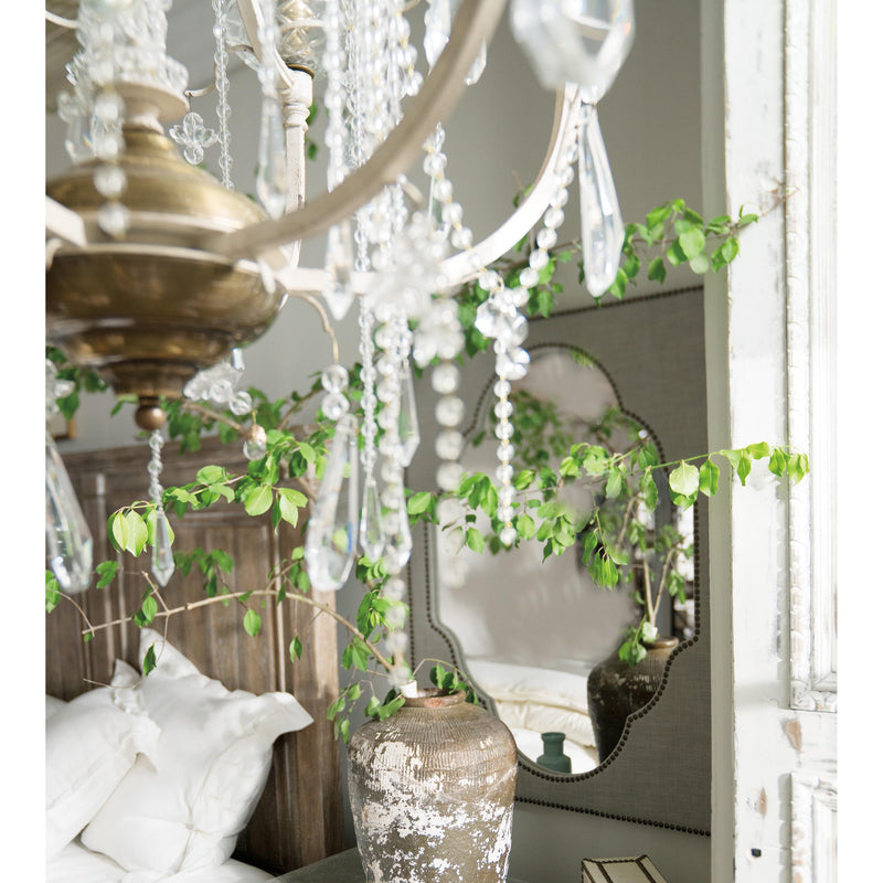 Hooker Furniture 5750-90008-GRY Boheme Nourmand Linen Wrapped Mirror IMAGE 2