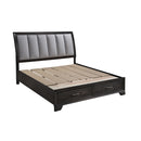  Crown Mark Jaymes King Upholstered Sleigh Bed with Storage B6580-K-HB/B6580-K-FBD/B6580-KQ-RAIL IMAGE 2