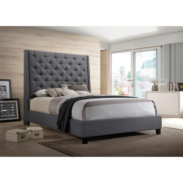  Crown Mark Chantilly King Upholstered Platform Bed 5265GY-K-HB/5265GY-K-FRW IMAGE 1