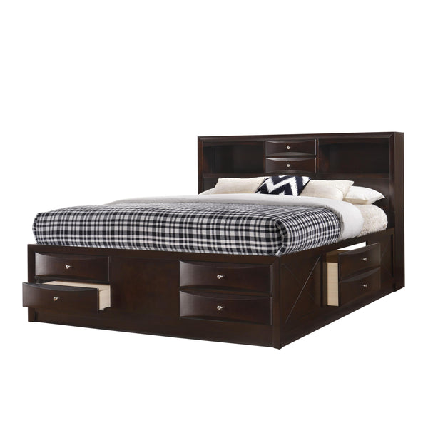  Crown Mark Emily King Bookcase Bed with Storage B4265-K-HBFB/B4265-K-RAIL/B4265-K-DRW-L/B4265-K-DRW-R IMAGE 1