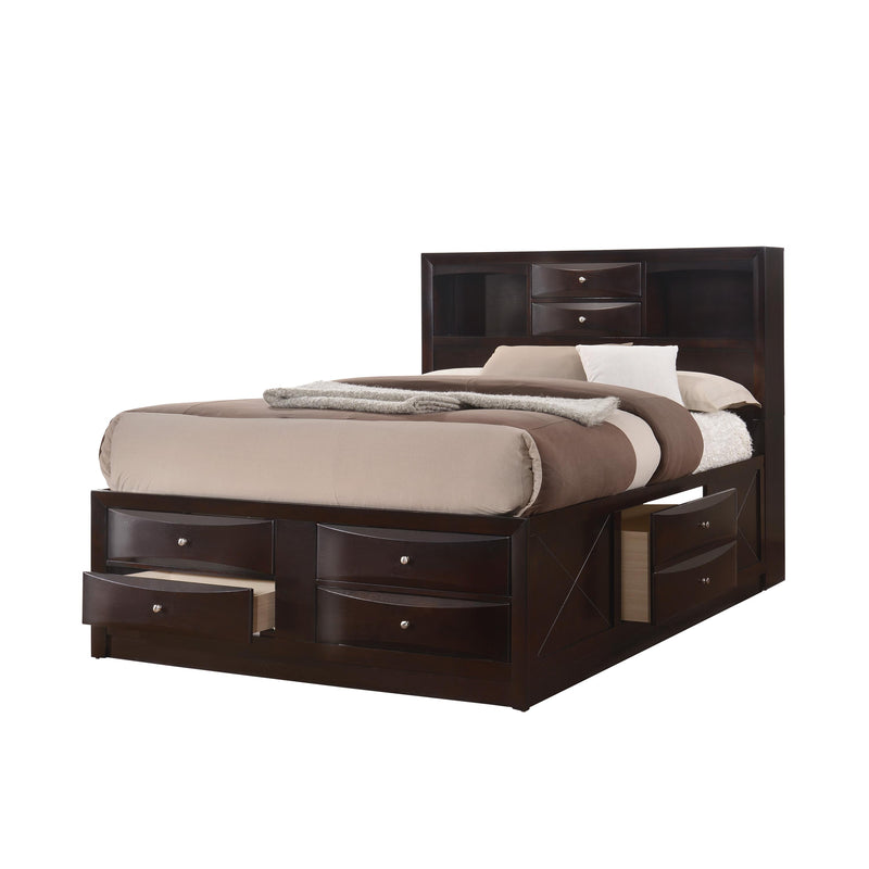  Crown Mark Emily Queen Bookcase Bed with Storage B4265-Q-HBFB/B4265-Q-RAIL/B4265-Q-DRW-L/B4265-Q-DRW-R IMAGE 1