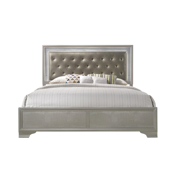  Crown Mark Lyssa King Upholstered Panel Bed B4300-K-HBFB/B4300-KQ-RAIL IMAGE 1