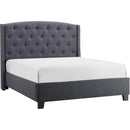  Crown Mark Eva King Upholstered Platform Bed 5111GY-K-HBFB/5111GY-KQ-RAIL IMAGE 1
