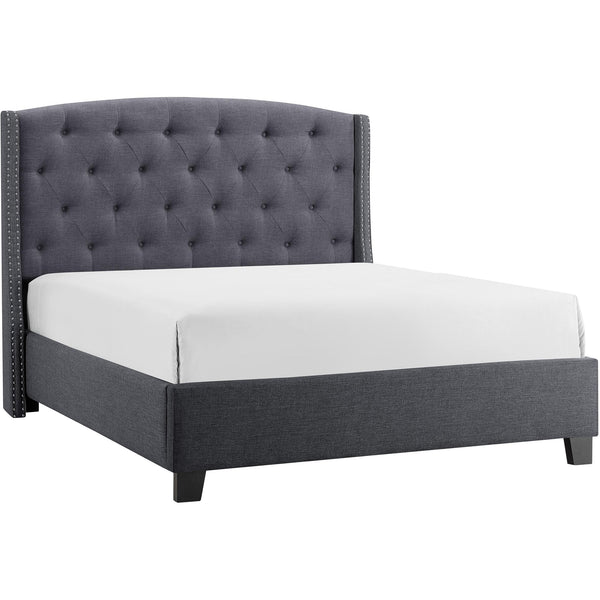  Crown Mark Eva King Upholstered Platform Bed 5111GY-K-HBFB/5111GY-KQ-RAIL IMAGE 1