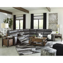  Signature Design by Ashley Samperstone Power Reclining Leather Look 6 pc Sectional 5520358/5520357/5520319/5520377/5520346/5520362 IMAGE 4