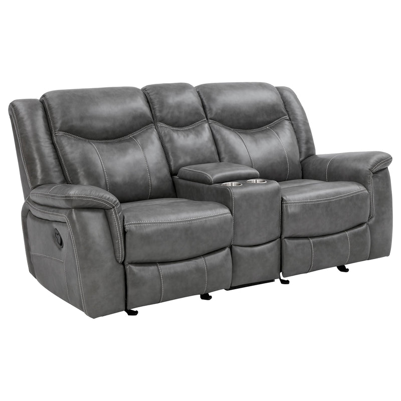 Coaster Furniture Conrad Reclining Leatherette Loveseat 650355 IMAGE 1