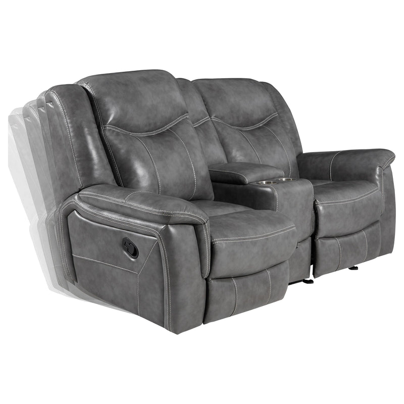 Coaster Furniture Conrad Reclining Leatherette Loveseat 650355 IMAGE 3