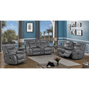  Coaster Furniture Conrad 650355 Upholstered Padded Arm Glider Loveseat - Grey IMAGE 9