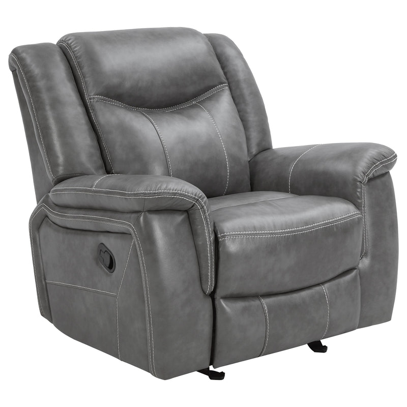 Coaster Furniture Conrad Glider Leatherette Recliner with Wall Recline 650356 IMAGE 1