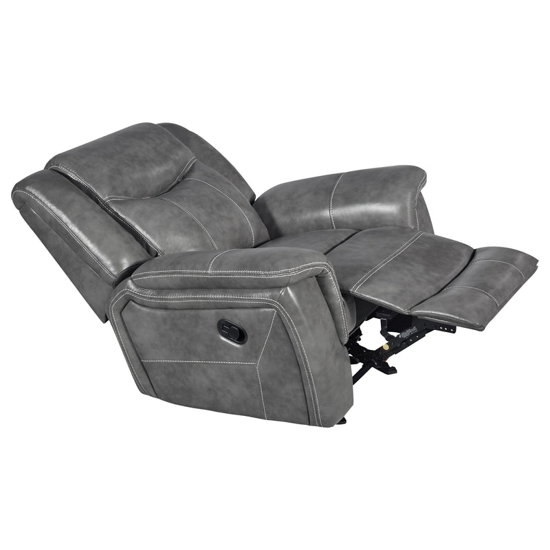 Coaster Furniture Conrad Glider Leatherette Recliner with Wall Recline 650356 IMAGE 3