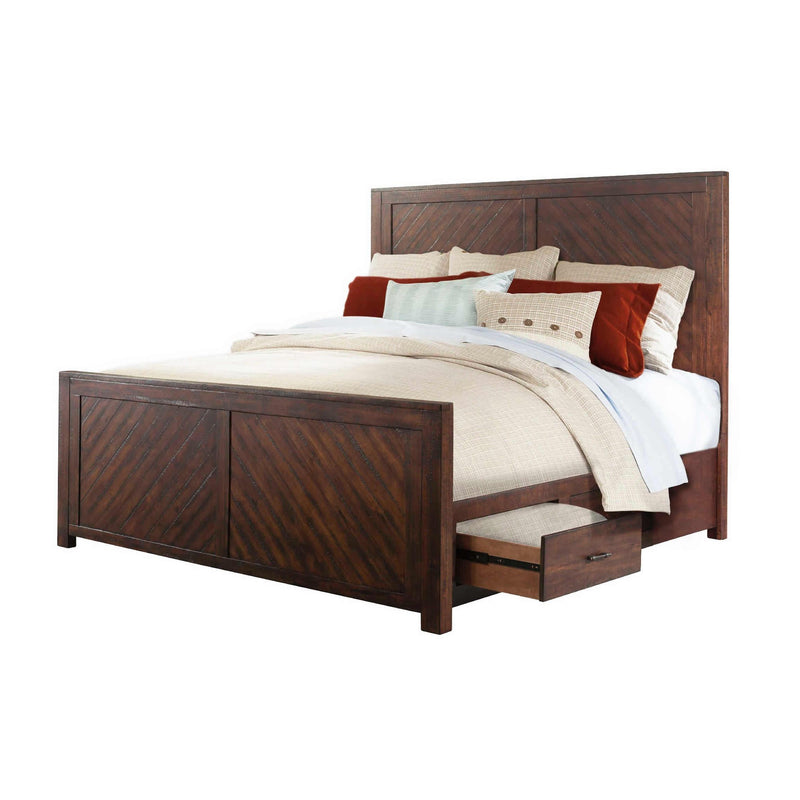 Elements International Jax Queen Platform Bed with Storage JX600QH/JX600QF/JX600QKR/JX600QKS IMAGE 2