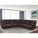 Parker Living Spartacus MSPA-PACKA(H)-CHO Chocolate 6 Piece Modular Power Reclining Sectional with Power Adjustable Headrests