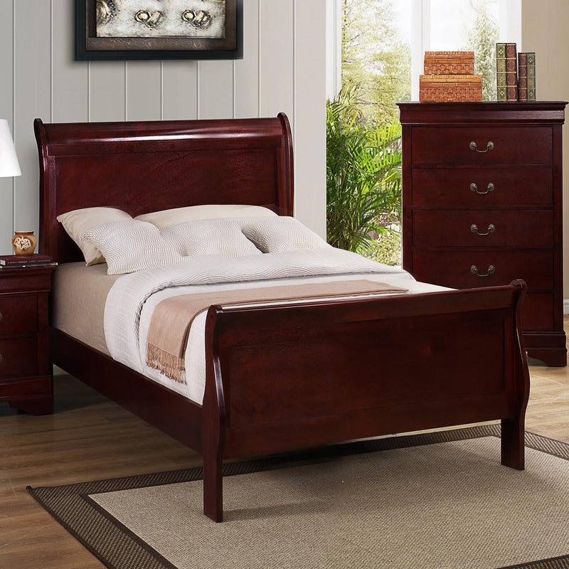  Crown Mark Louis Philip Twin Sleigh Bed B3850-T-HBFB/B3850-T-RAIL IMAGE 1