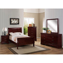  Crown Mark Louis Philip Twin Sleigh Bed B3850-T-HBFB/B3850-T-RAIL IMAGE 2