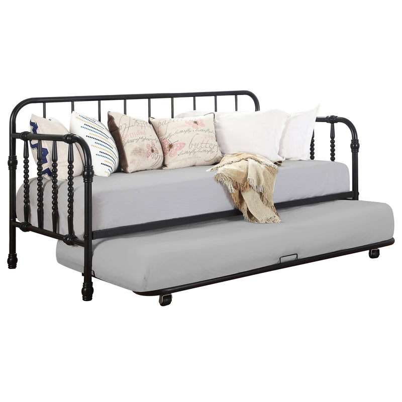 Coaster Furniture Marina 300765 Metal Twin Daybed with Trundle - Black IMAGE 2