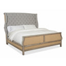 Hooker Furniture 5750-90166-MWD Boheme Bon Vivant De-Constructed King Uph Bed IMAGE 1