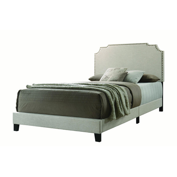 Coaster Furniture Tamarac 310061KE Upholstered Eastern King Panel Bed - Beige IMAGE 1