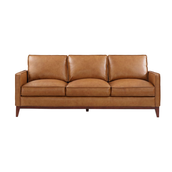 Leather Italia USA Newport Stationary Leather Sofa 1669-6394-03177137 IMAGE 1