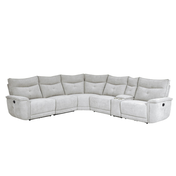Homelegance Tesoro Reclining Fabric 6 pc Sectional 9509MGY*6LRRR IMAGE 1