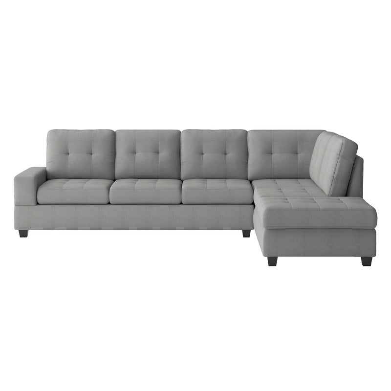 Homelegance Maston Fabric 2 pc Sectional 9507GRY*SC IMAGE 2