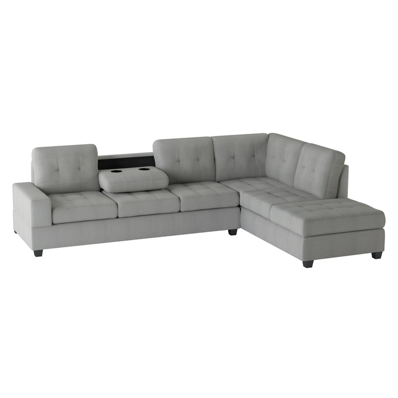Homelegance Maston Fabric 2 pc Sectional 9507GRY*SC IMAGE 5