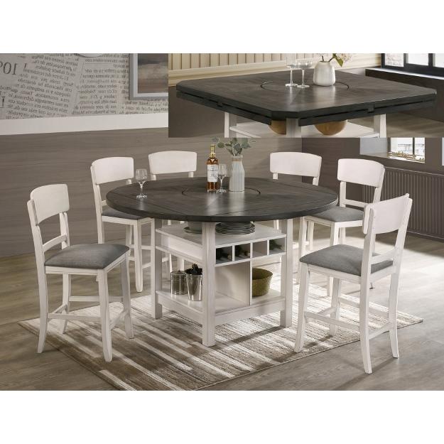 Crown Mark Round Conner Counter Height Dining Table with Pedestal Base 2849CG-T-TOP/2849CG-T-LEG IMAGE 1