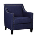 Elements International Erica UER080100CA Chair with Chrome Nails - Heirloom Blue IMAGE 1