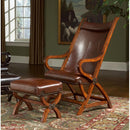 Elements International Hunter LHT100101 Accent Chair and Ottoman - Tobacco IMAGE 1