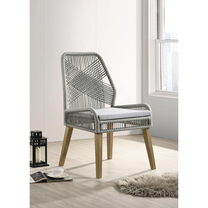Coaster Furniture Nakia 110033 Woven Rope Dining Side Chairs - Grey (Set of 2) IMAGE 8