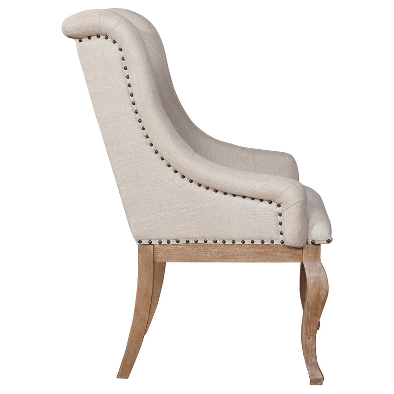 Coaster Furniture Brockway 110293 Upholstered Arm Chair - Barley Brown (Set of 2) IMAGE 7