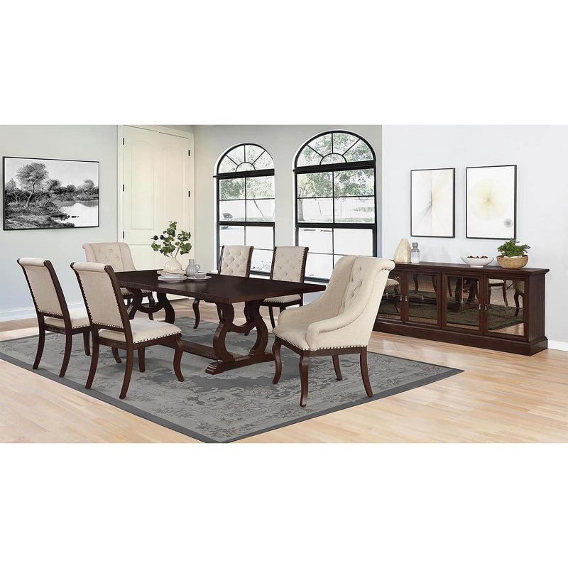 Coaster Furniture Brockway 110312 Upholstered Dining Chair - Barley Java (Set of 2) IMAGE 8