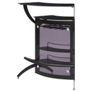 Coaster Furniture Dallas 182135 2-shelf Curved Freestanding Home Bar Cabinet - Black IMAGE 3