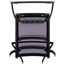 Coaster Furniture Dallas 182135 2-shelf Curved Freestanding Home Bar Cabinet - Black IMAGE 6
