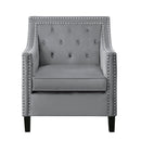 Homelegance Grazioso Stationary Fabric Accent Chair 1297GY-1NN IMAGE 1