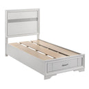  Coaster Furniture Miranda 205111T 51-inch Wood Twin Storage Panel Bed - White IMAGE 3