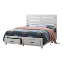  Coaster Furniture Brantford 207050Q Wood Queen Storage Panel Bed - Coastal White IMAGE 1