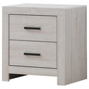  Coaster Furniture Brantford 207052 2-Drawer Nightstand - Coastal White IMAGE 3