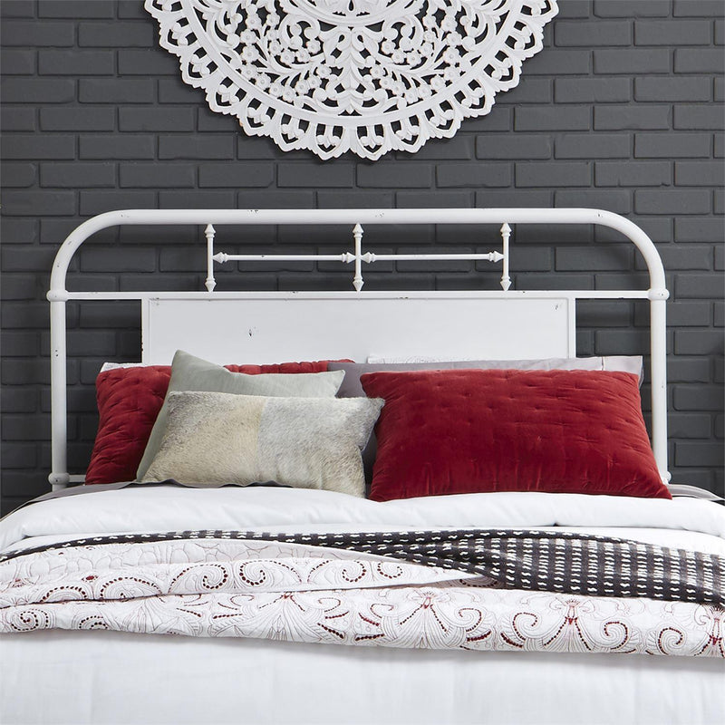 Liberty Furniture Industries Inc. Vintage 179-BR15H-AW King Metal Headboard - Antique White IMAGE 2