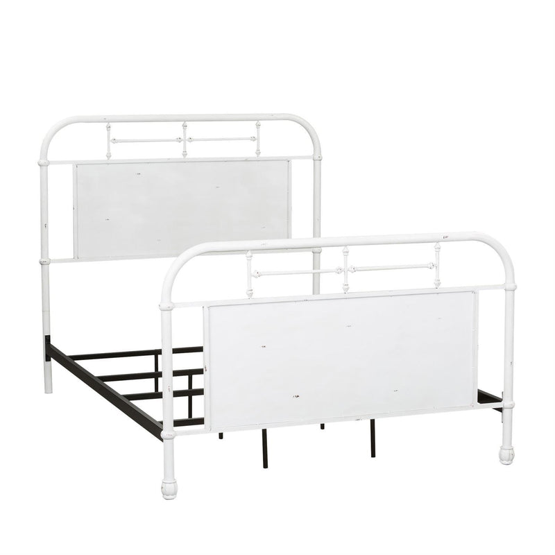 Liberty Furniture Industries Inc. Vintage 179-BR17HFR-AW Full Metal Bed - Antique White IMAGE 2