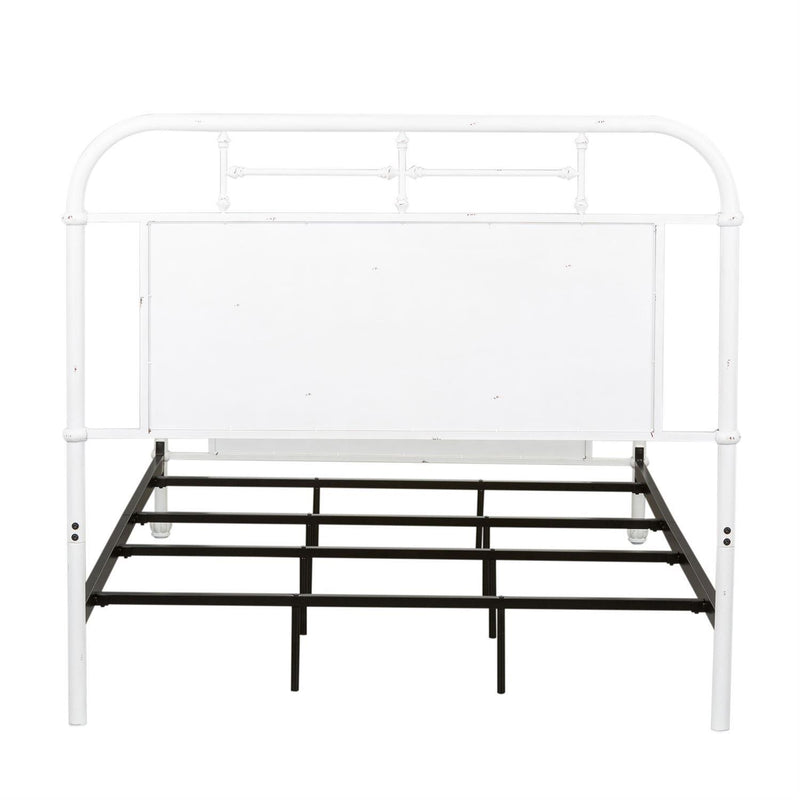 Liberty Furniture Industries Inc. Vintage 179-BR17HFR-AW Full Metal Bed - Antique White IMAGE 4
