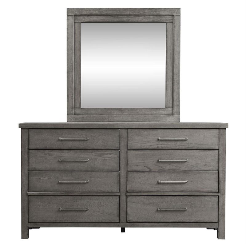 Liberty Furniture Industries Inc. Modern Farmhouse 406-BR-DM Dresser & Mirror - Charcoal IMAGE 1