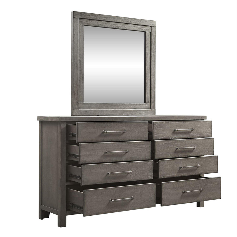 Liberty Furniture Industries Inc. Modern Farmhouse 406-BR-DM Dresser & Mirror - Charcoal IMAGE 3