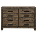  Coaster Furniture Woodmont 222633 8-Drawer Dresser - Rustic Golden Brown IMAGE 2