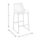  Elements International Wes BWS900BSE Bar Stool - Gray IMAGE 11