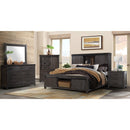  Elements International Scott SC370QB Queen Platform Storage Bed - Walnut IMAGE 10