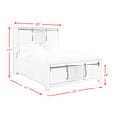  Elements International Scott SC370QB Queen Platform Storage Bed - Walnut IMAGE 12