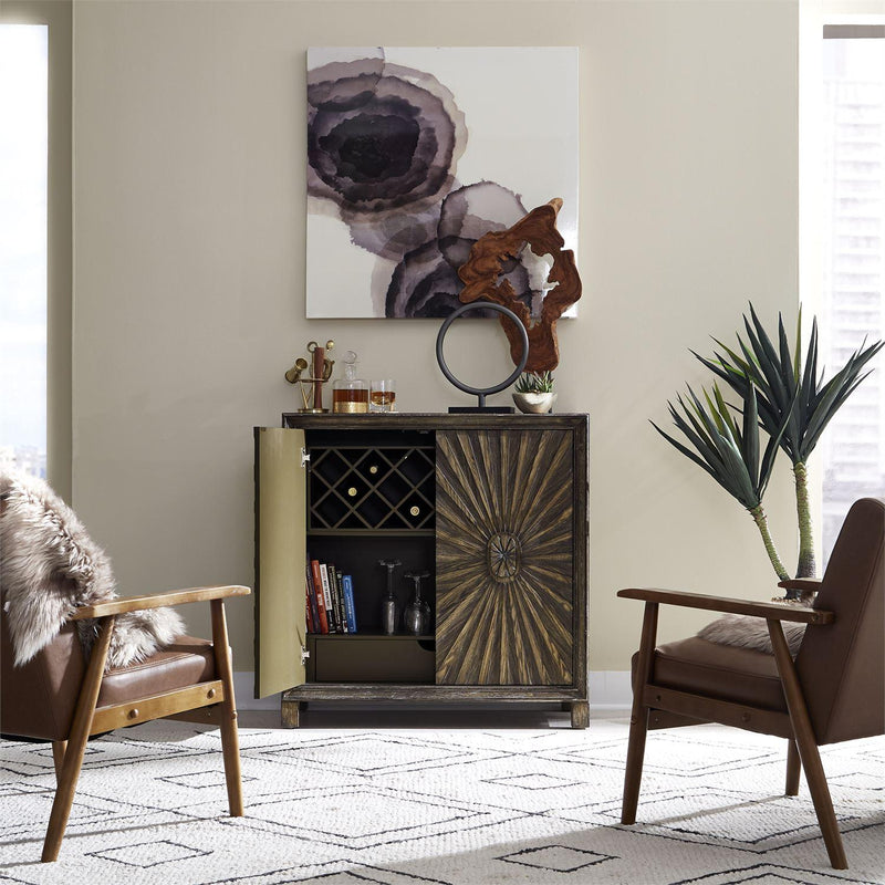 Liberty Furniture Industries Inc. Chaucer 2041-AC3839 2 Door Wine Accent Cabinet IMAGE 2