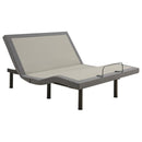 Coaster Furniture Negan 350132Q Queen Adjustable Bed Base - Grey and Black IMAGE 1