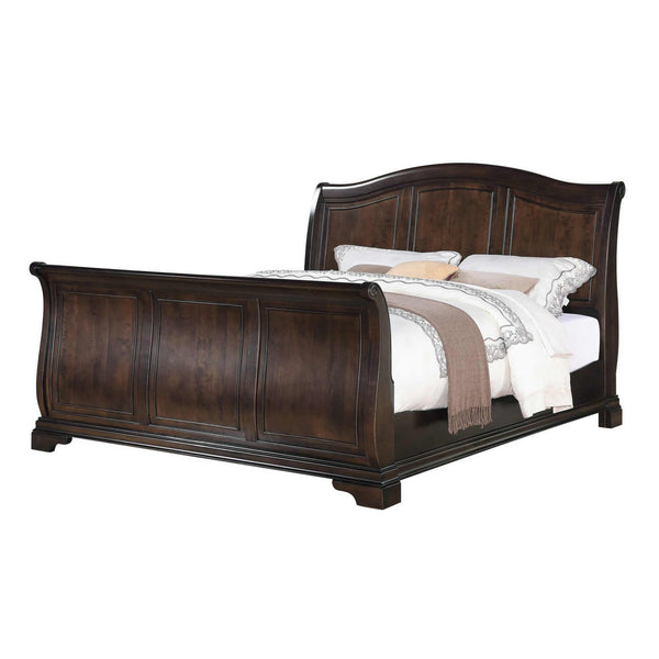 Elements International Cameron CM750QSB Queen Sleigh Bed - Cherry IMAGE 1