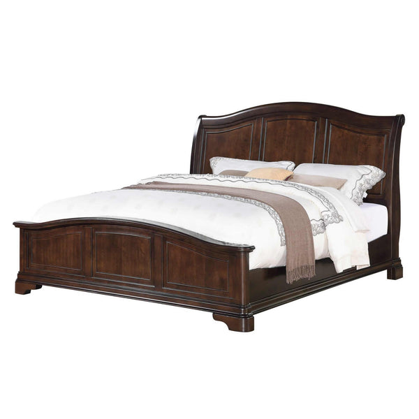 Elements International Cameron CM750QB Queen Panel Bed - Cherry IMAGE 1